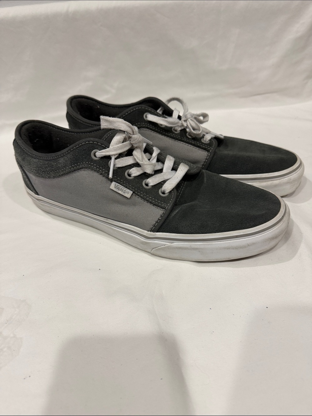 Vans Men’s Low-Top Sneakers in Black, Gray, and White